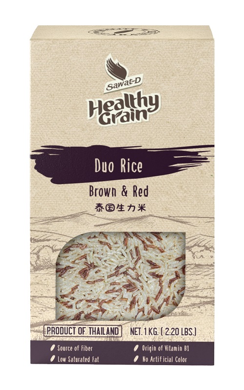 Mix di riso integrale jasmine e rosso sottovuoto Sawat D 1kg
